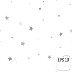 Seamless pattern with silver stars