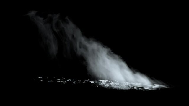 Huge rolling water splash with alpha, tsunami disaster or huge wave element