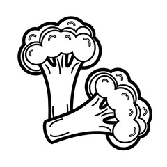 Broccoli line icon. Vector isolated illustration on white background