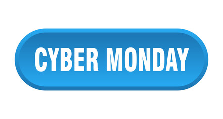 cyber monday button. rounded sign on white background
