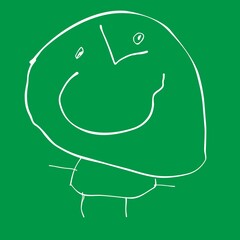 Child drawing, kid drew a people. Children's drawing. 