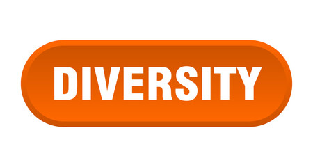 diversity button. rounded sign on white background