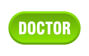doctor button. rounded sign on white background
