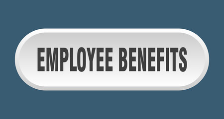 employee benefits button. rounded sign on white background