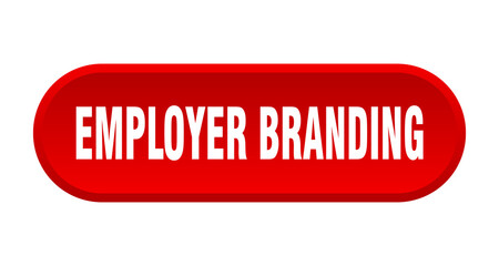 employer branding button. rounded sign on white background