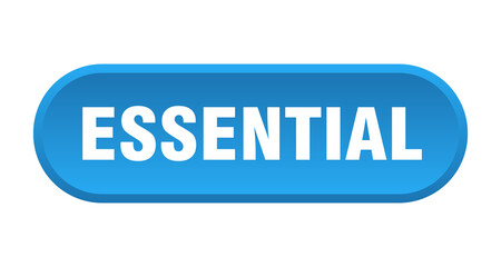 essential button. rounded sign on white background