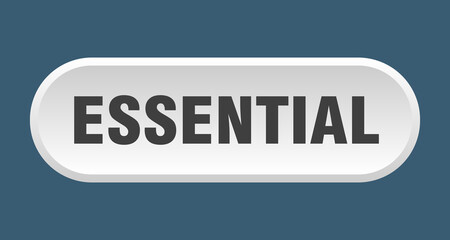essential button. rounded sign on white background