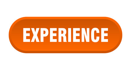 experience button. rounded sign on white background