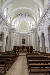 interior of the cathedral of Santa Cecilia in the town of Acquasparta