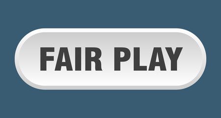 fair play button. rounded sign on white background