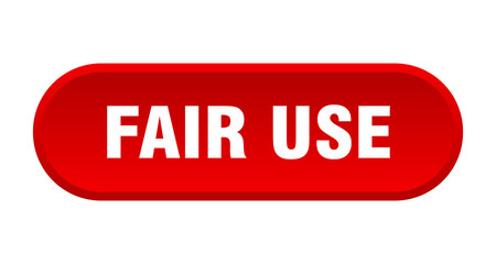 fair use button. rounded sign on white background