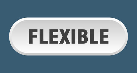 flexible button. rounded sign on white background