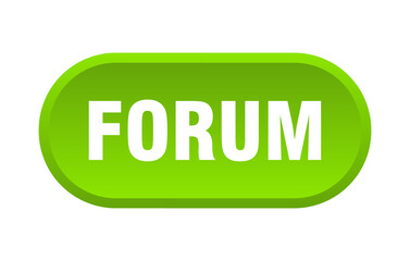 forum button. rounded sign on white background