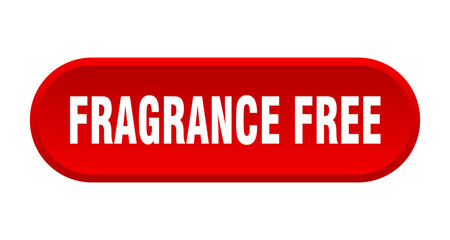 fragrance free button. rounded sign on white background