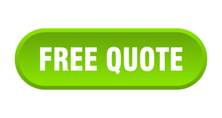 free quote button. rounded sign on white background