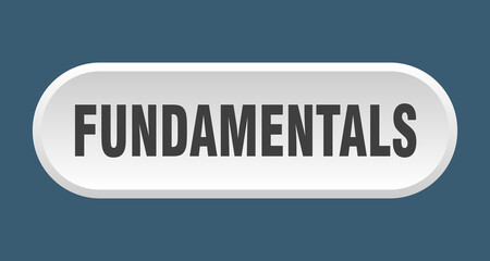 fundamentals button. rounded sign on white background