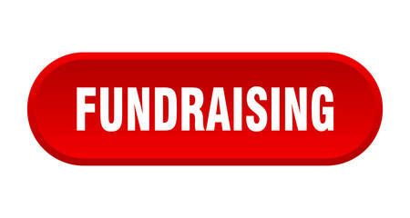 fundraising button. rounded sign on white background