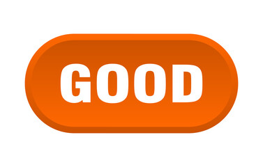 good button. rounded sign on white background