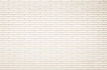 Empty Background of wide cream brick wall texture. Old brown brick wall concrete or stone pattern nature, wallpaper limestone abstract floor/Grid uneven interior rock. Home & office design backdrop.