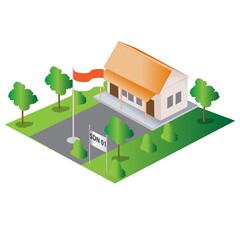 Indonesian Traditional Elementary School Building
