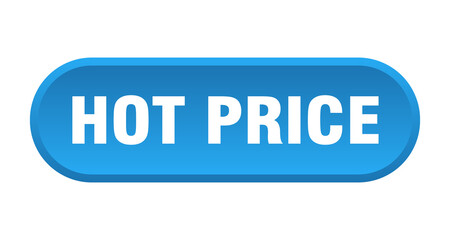 hot price button. rounded sign on white background