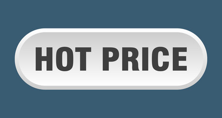 hot price button. rounded sign on white background