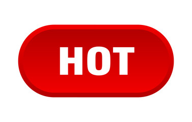 hot button. rounded sign on white background