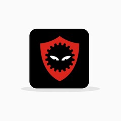 Logo or application icon of computer device from virus attack