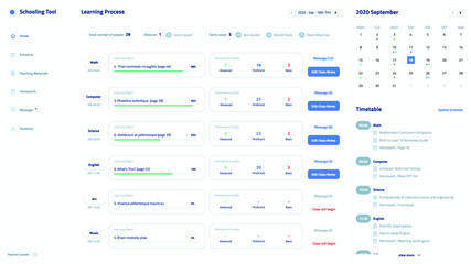 Schooling Application UI Design Template 