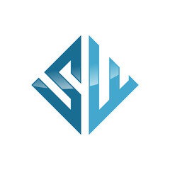Abstract letter SW symbol design with creative modern trendy