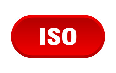 iso button. rounded sign on white background