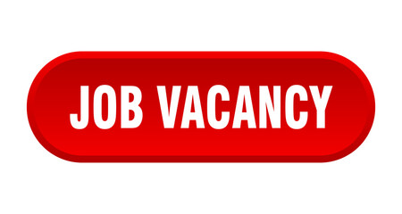 job vacancy button. rounded sign on white background