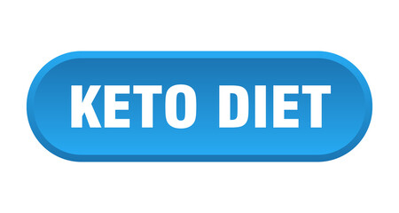 keto diet button. rounded sign on white background