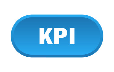 kpi button. rounded sign on white background