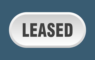 leased button. rounded sign on white background