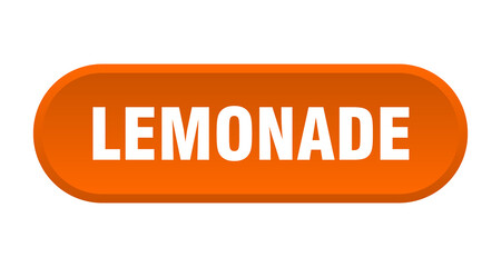 lemonade button. rounded sign on white background