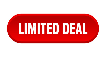 limited deal button. rounded sign on white background
