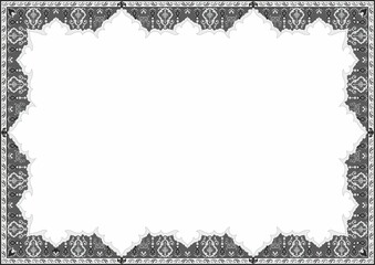 Oriental eastern carpet with a beautiful pattern. Vector pattern with a pattern of oriental carpet. Тraditional ethnic floral ornament colorful rugs can be used for illustration, restaurant menu