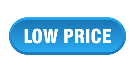 low price button. rounded sign on white background