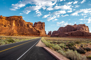 Canyonlands national park late morning during summer season . One of the most famous national park in the country and locate around the town of Moab in Utah , United States of America