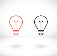 lightbulb icon 10 EPS. lorem ipsum Flat Design JPG