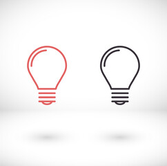 lightbulb icon 10 EPS. lorem ipsum Flat Design JPG