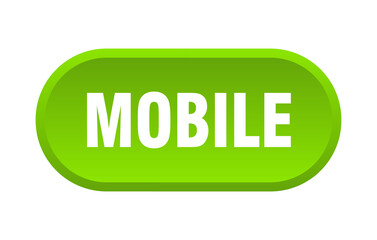 mobile button. rounded sign on white background