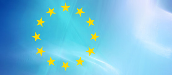 eu europa symbol flagge freiraum