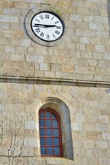 Clock of church in Brittany