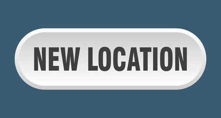 new location button. rounded sign on white background