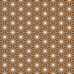 麻の葉模様　オレンジ　1