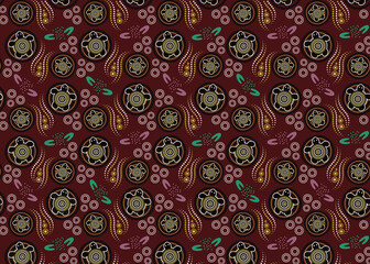 Aboriginal art vector background for fabric and textile