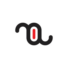 MW letter or MOW letter or MIW letter logo design vector