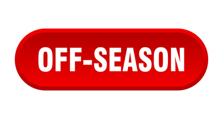 off-season button. rounded sign on white background